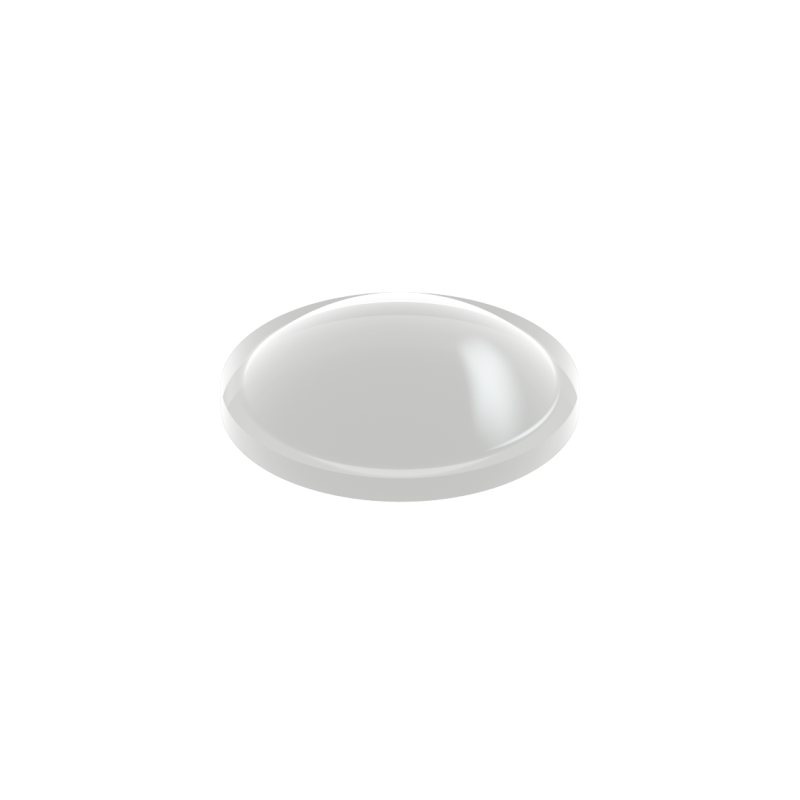 Clear PD2008 self-adhesive domed bumper measuring 8 mm x 2.2 mm