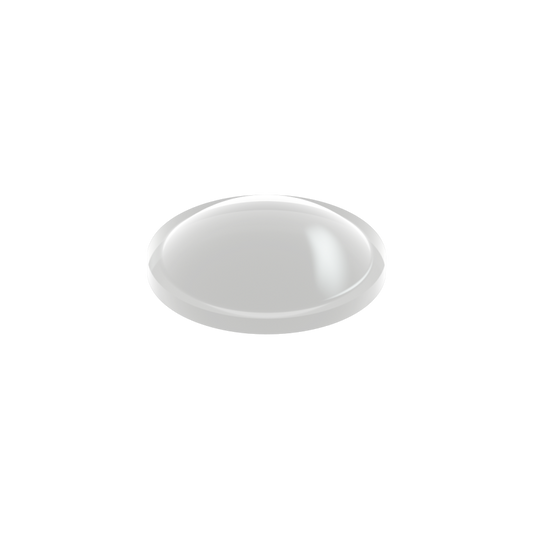 Clear PD2008 self-adhesive domed bumper measuring 8 mm x 2.2 mm
