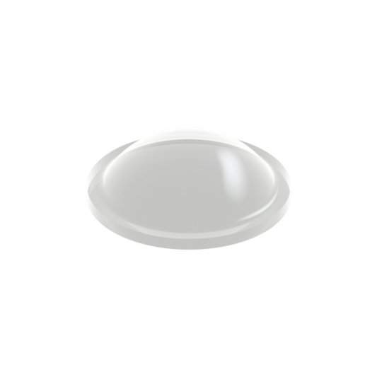 Clear PD2010 self-adhesive domed bumper measuring 10 mm x 3.1 mm