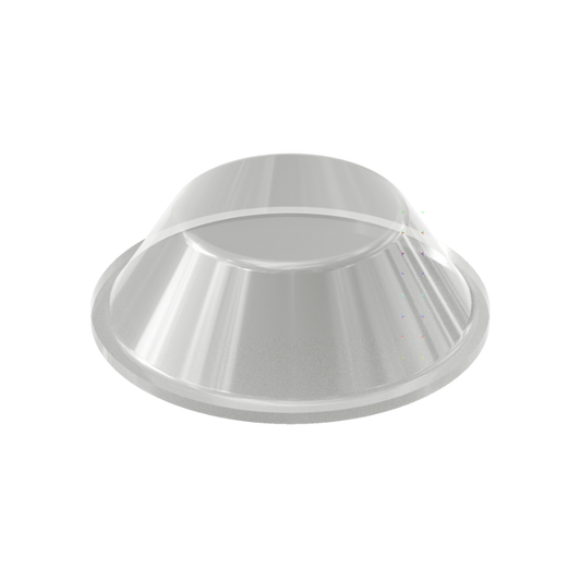 Clear PD2019 self-adhesive flat topped bumper measuring 19 mm x 6 mm