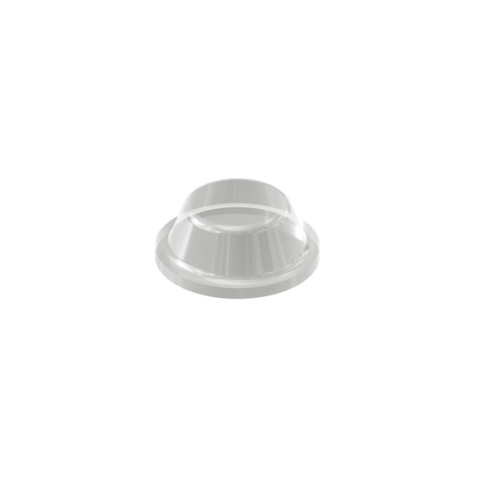 Clear PD2075 self-adhesive flat topped bumper measuring 8 mm x 3 mm