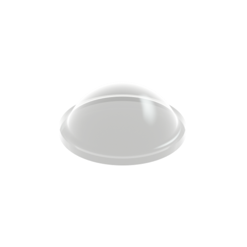 Clear PD2095 self-adhesive domed bumper measuring 9.5 mm x 3.8 mm