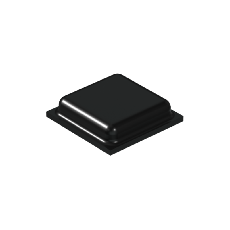 Black PD2100 self-adhesive square bumper measuring 10 mm x 2.5 mm
