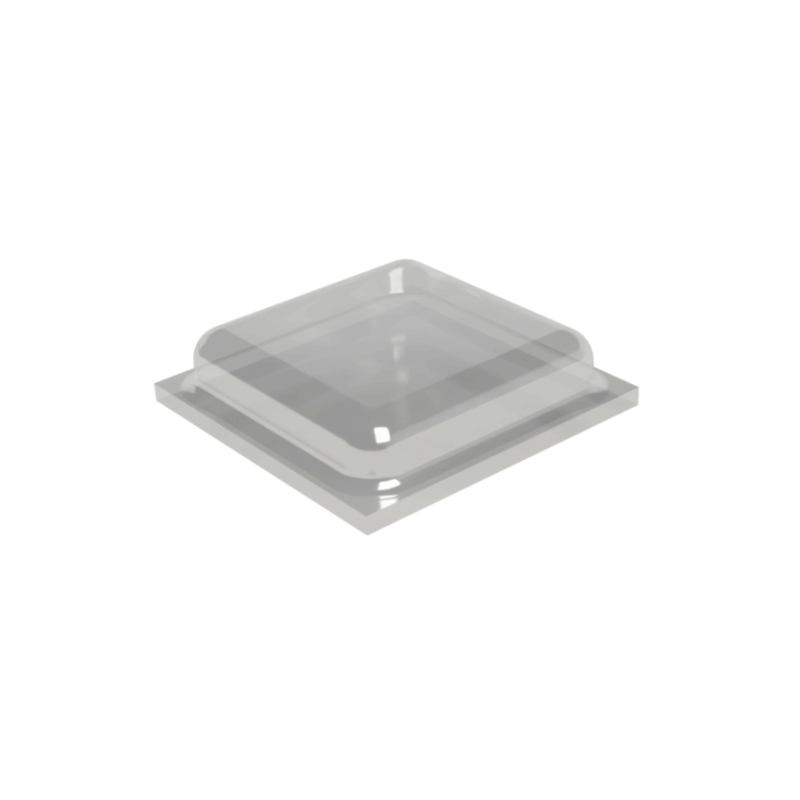 Clear PD2100 self-adhesive square bumper measuring 10 mm x 2.5 mm