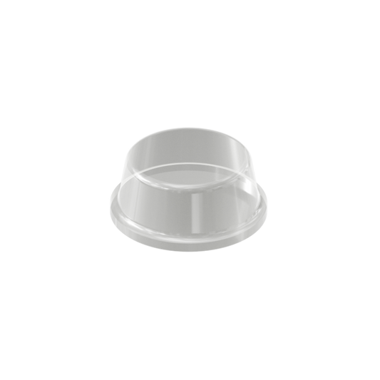 Clear PD2104 self-adhesive flat topped bumper measuring 10 mm x 4 mm