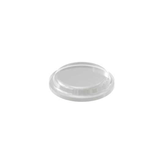 Clear PD2120 self-adhesive flat topped bumper measuring 10.1 mm x 1.8 mm