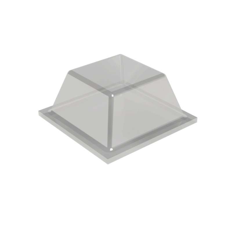 Clear PD2126 self-adhesive square bumper measuring 12.6mm x 5.7mm