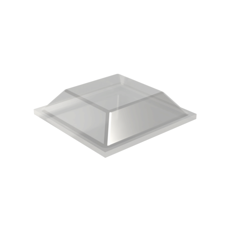Clear PD2127 self-adhesive square bumper measuring 12.7 mm x 3.1 mm