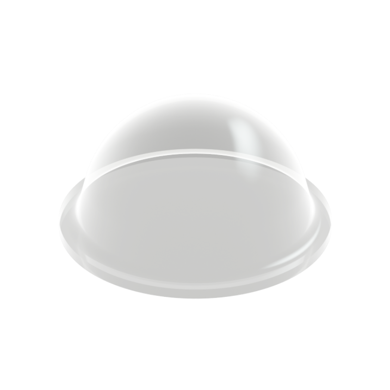 Clear PD2150 self-adhesive domed bumper measuring 16 mm x 7.9 mm