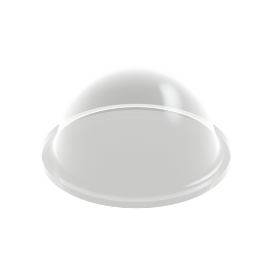 Clear PD2150 self-adhesive domed bumper measuring 16 mm x 7.9 mm