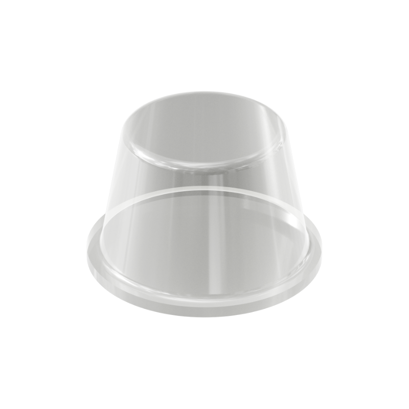 Clear PD2164 self-adhesive flat topped bumper measuring 16.5 mm x 10.2 mm