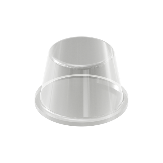Clear PD2164 self-adhesive flat topped bumper measuring 16.5 mm x 10.2 mm