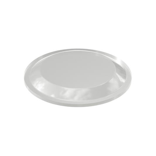 Clear PD2191 self-adhesive flat topped bumper measuring 19 mm x 1.9 mm