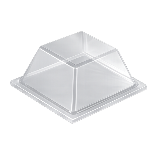Clear PD2205 self-adhesive square bumper measuring 20.5 mm x 7.5 mm