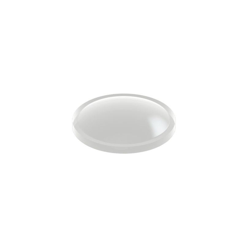 Clear PD2816 self-adhesive domed bumper measuring 8 mm x 1.6 mm