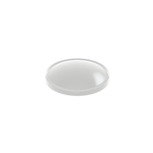 Clear PD2816 self-adhesive domed bumper measuring 8 mm x 1.6 mm